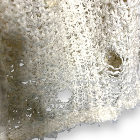 Free People Up The Ladder Sweater Size Large Distressed Vneck Oversized - Picture 4 of 8